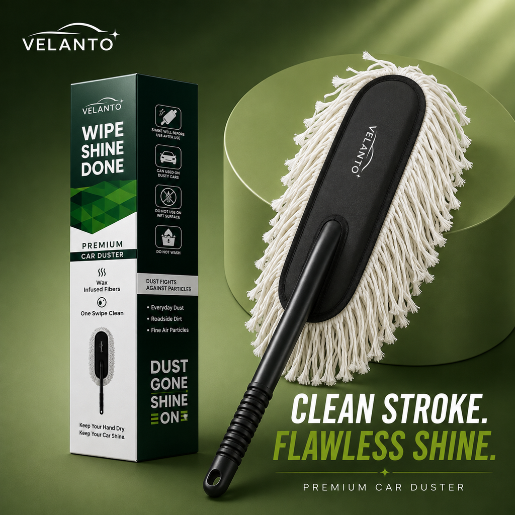 Car Duster with Microfiber Towel Combo | Paraffin Wax Infused Cotton Strands