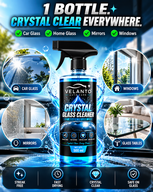 VELANTO Crystal Glass & Screen Cleaner – 500ml - Buy 1 Get 1