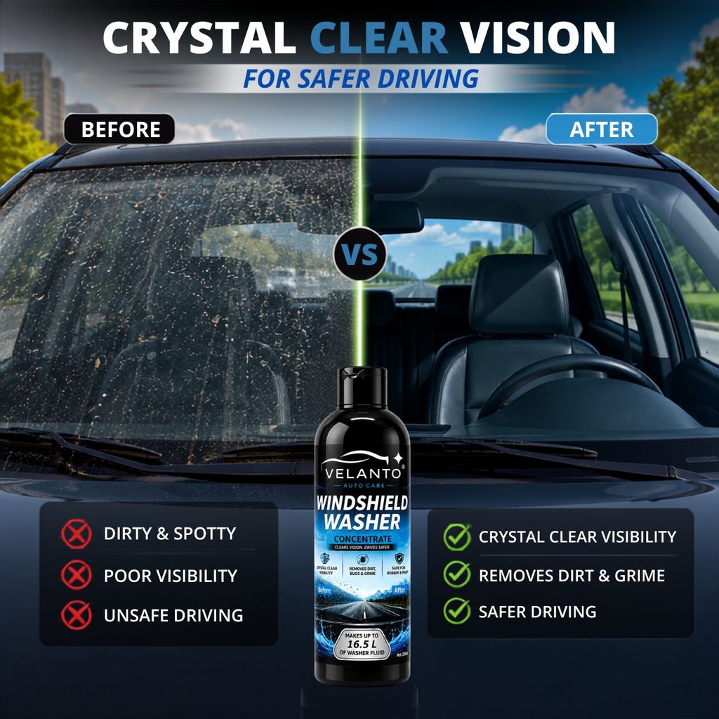 VELANTO Windshield Water Concentrate 500ml - Use Only 20ml Per Liter