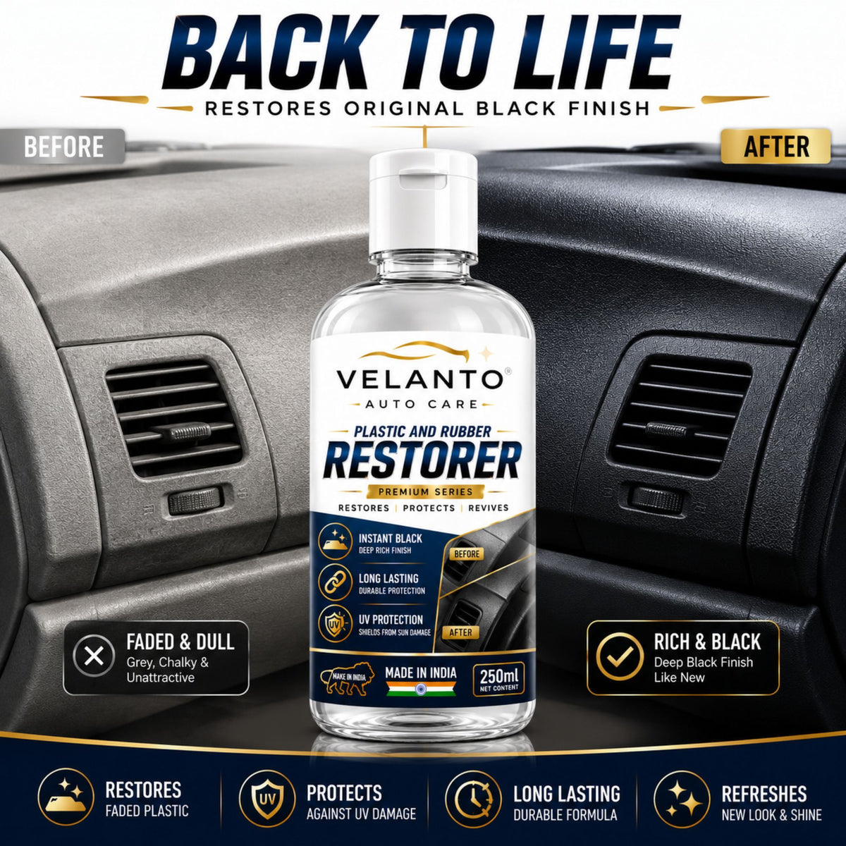 VELANTO Plastic & Rubber Restorer 250ml