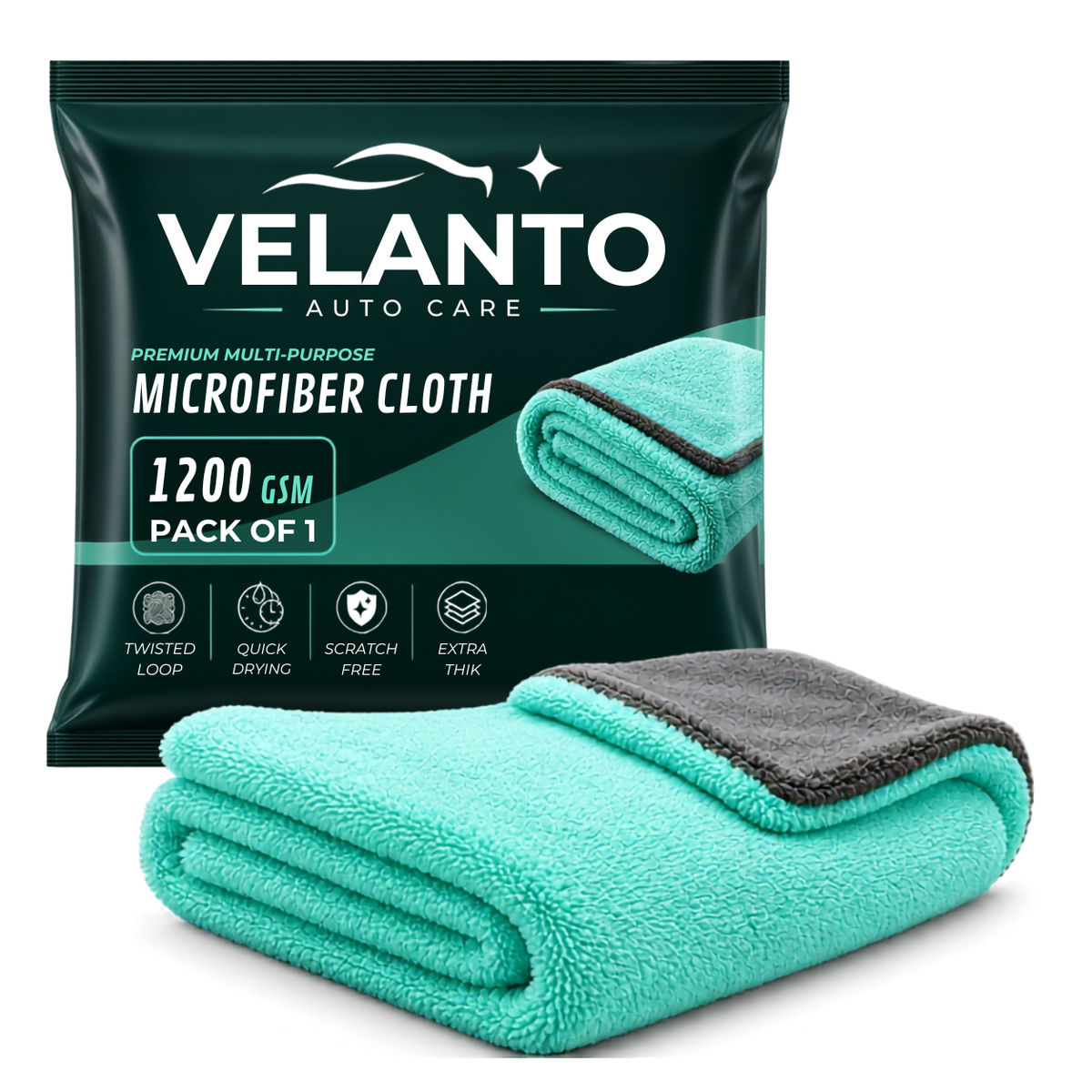 VELANTO 1200 GSM Microfiber Cloth 40x60 cm