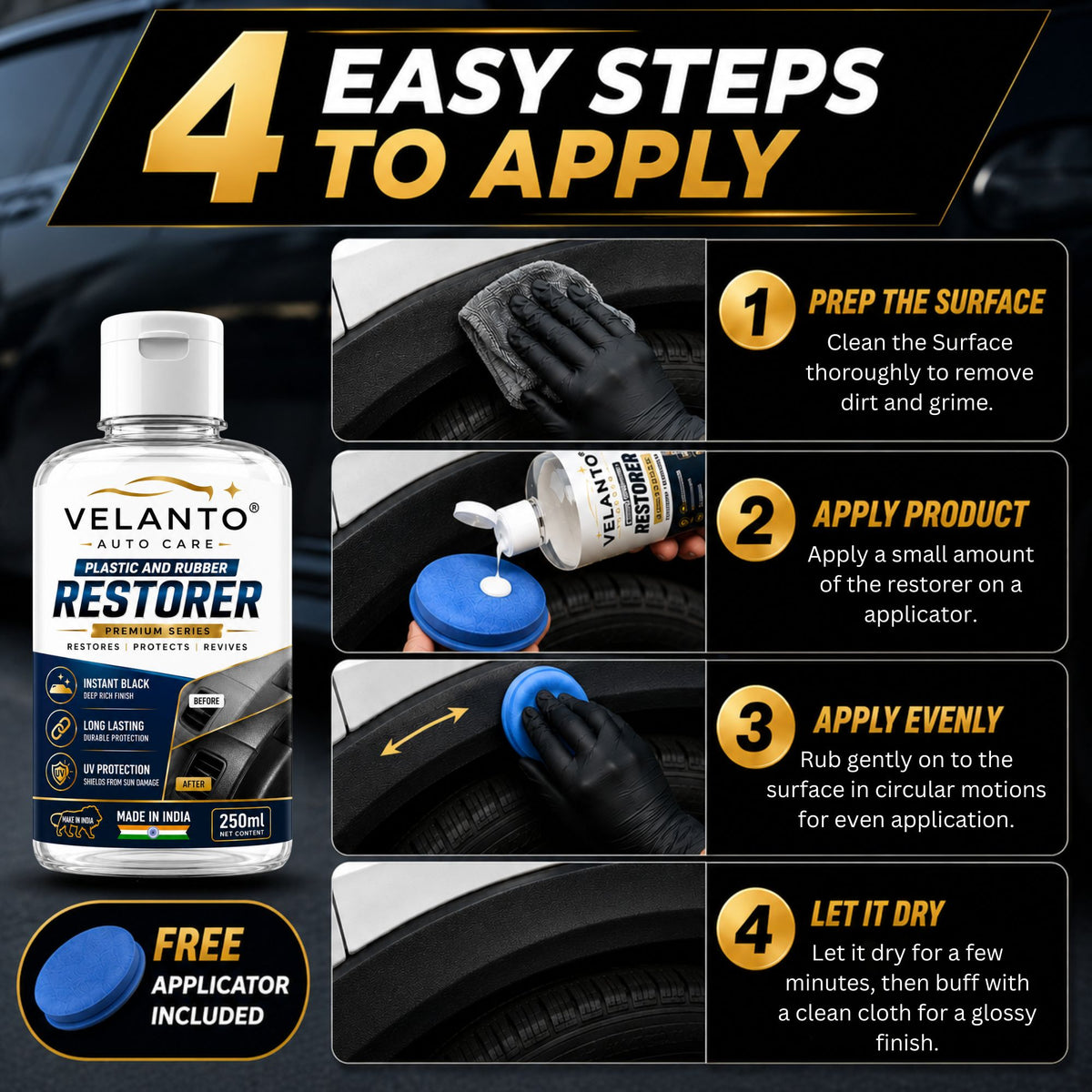 VELANTO Plastic & Rubber Restorer 250ml